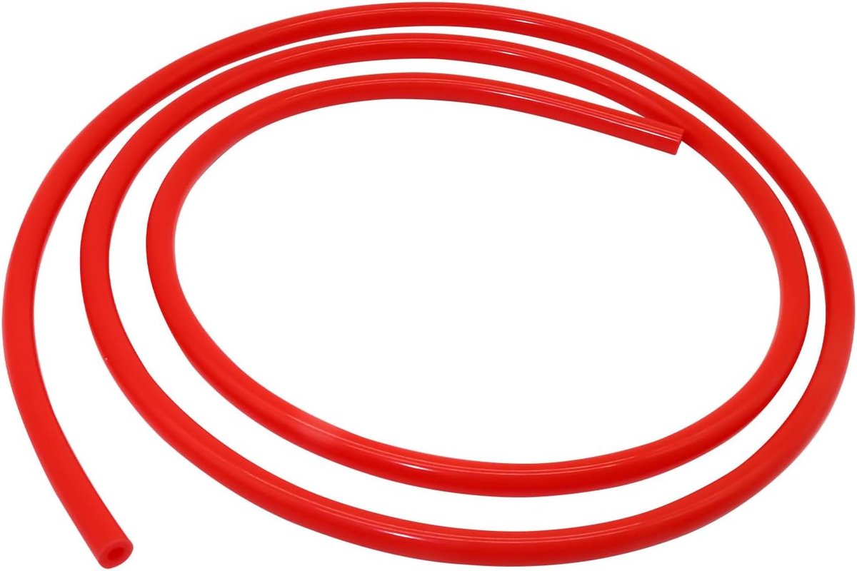 Vacuüm-silikonslang, 6mm ID 12mm OD 3mm wanddikte siliconen vacuümslang voor motor 2M Rood