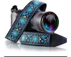 Strap For Photographers Padded Universal Fit Neck Shoulder & Crossbody Strap Quick Release For DSLR/SLR/Mirrorless Canon Nikon Sony Olympus Compatible Photographer Gift for Men & Women - Blue