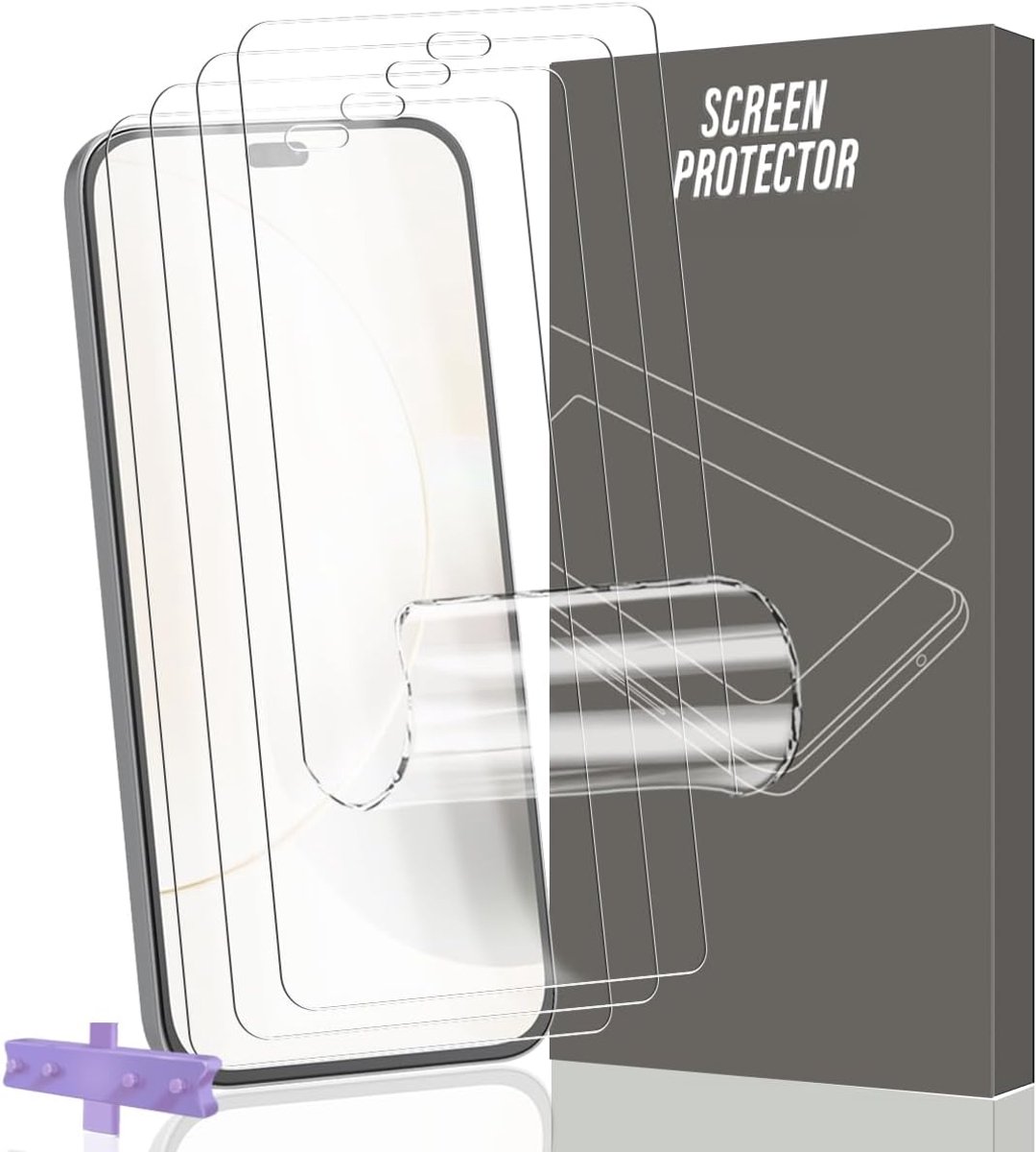 4 stuks beschermfolie voor Honor 400 Lite, flexibele TPU-folie, niet-pantserbescherming, volledige afdekking, displaybeschermfolie, anti-kras, HD heldere displayfolie