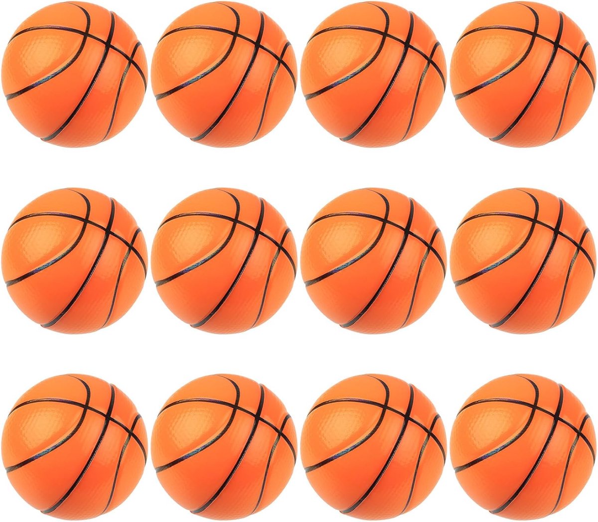 12 stuks anti-stressballen, anti-stress ballen, basketbal, anti-stressballen voor volwassenen, anti-stress ballen, kleine cadeaus voor studenten, draagbaar cadeau voor volwassenen, PU-schuimrubberen