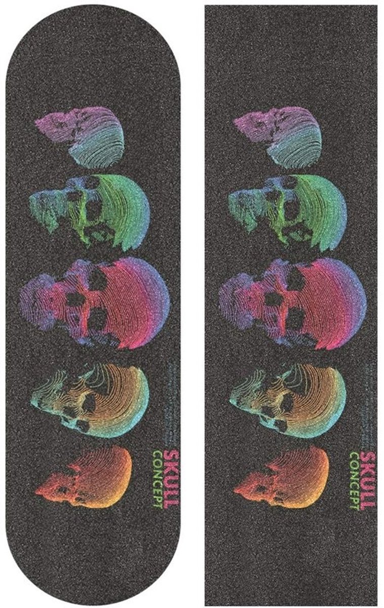 Grip Tape voor Skateboard en Longboard met Kleurrijk Schedelpatroon Antislip Schuurpapier