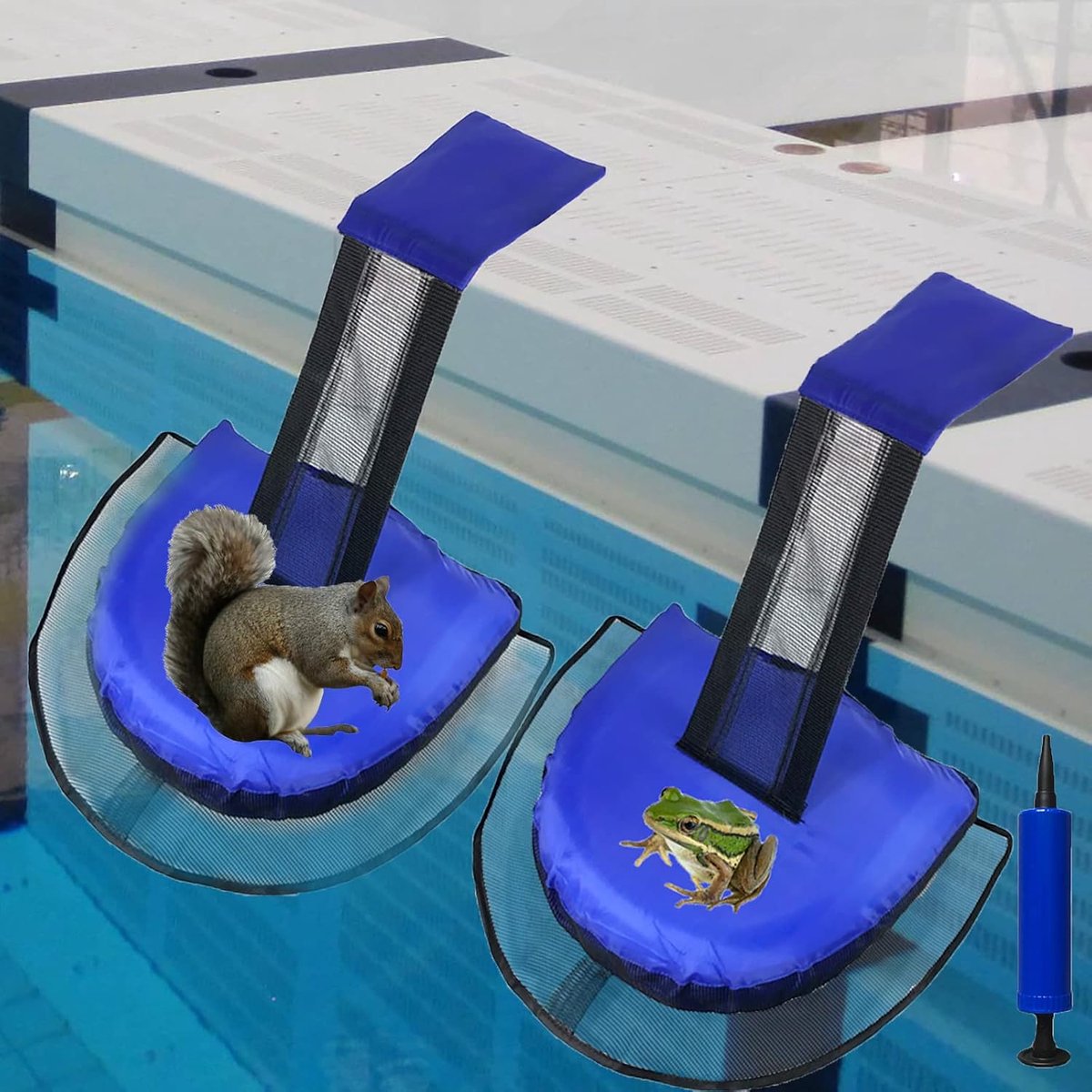 2-Pack Animal Saving Escape Ramp - Kikker Zwembad Drijvende Helling Reddingen, Zwembad & Spa Accessoires & Gereedschap, het redden van alle kleine dieren die het zwembad binnenkomen