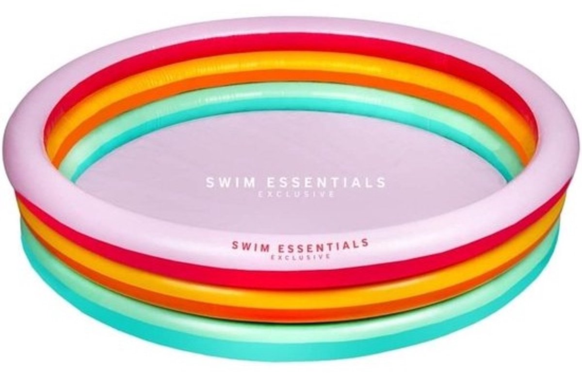 Kinder Inflatable Pool Regenboog 150 cm - Durable PVC Zwembad voor Buiten