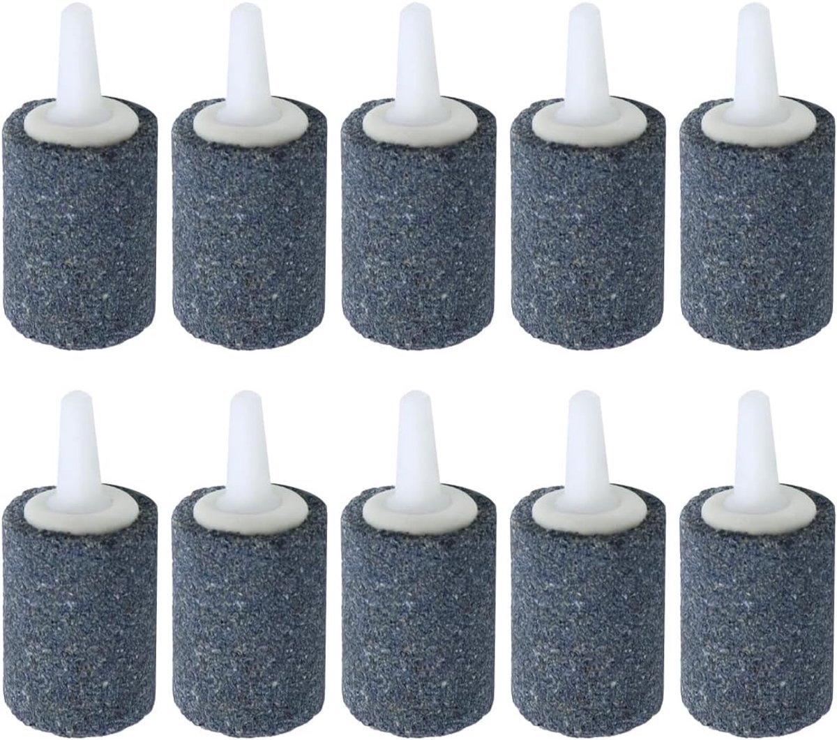 10 STKS Bubble Diffuser Release Air Stone, Fish Tank Beluchter Pomp, Bubble Stone, voor Outdoor Tuin DWC Reservoirs, 20x30mm