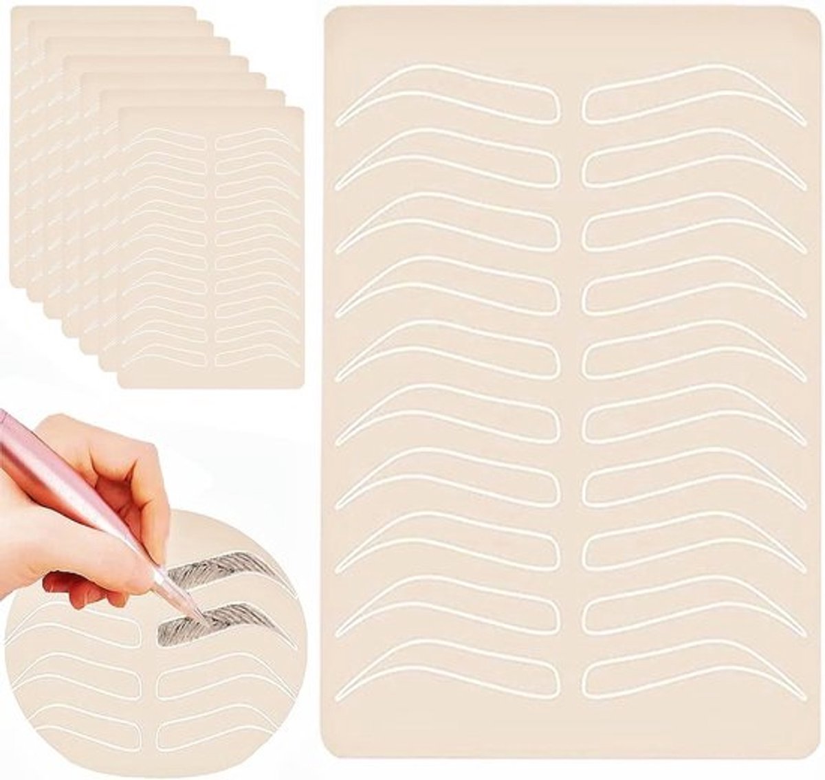 8 Stuks Microblading Oefenhuid voor Permanente Make-up Wenkbrauwen