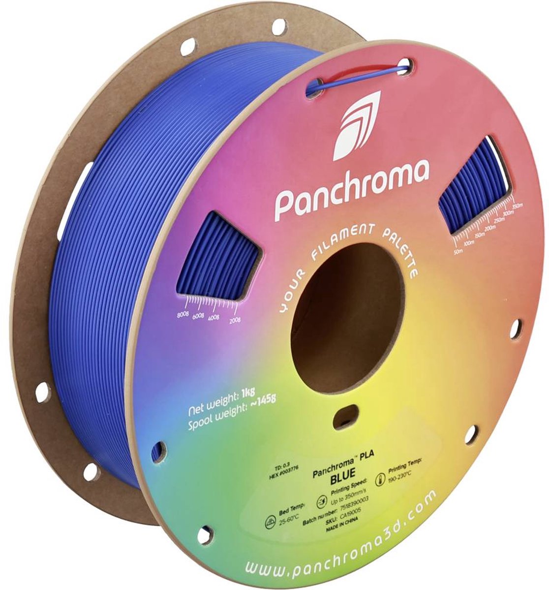 Polymaker CA19005 Panchroma Filament PLA kunststof Highspeed filament 1.75 mm 1000 g Blue, Blauw 1 stuk(s)