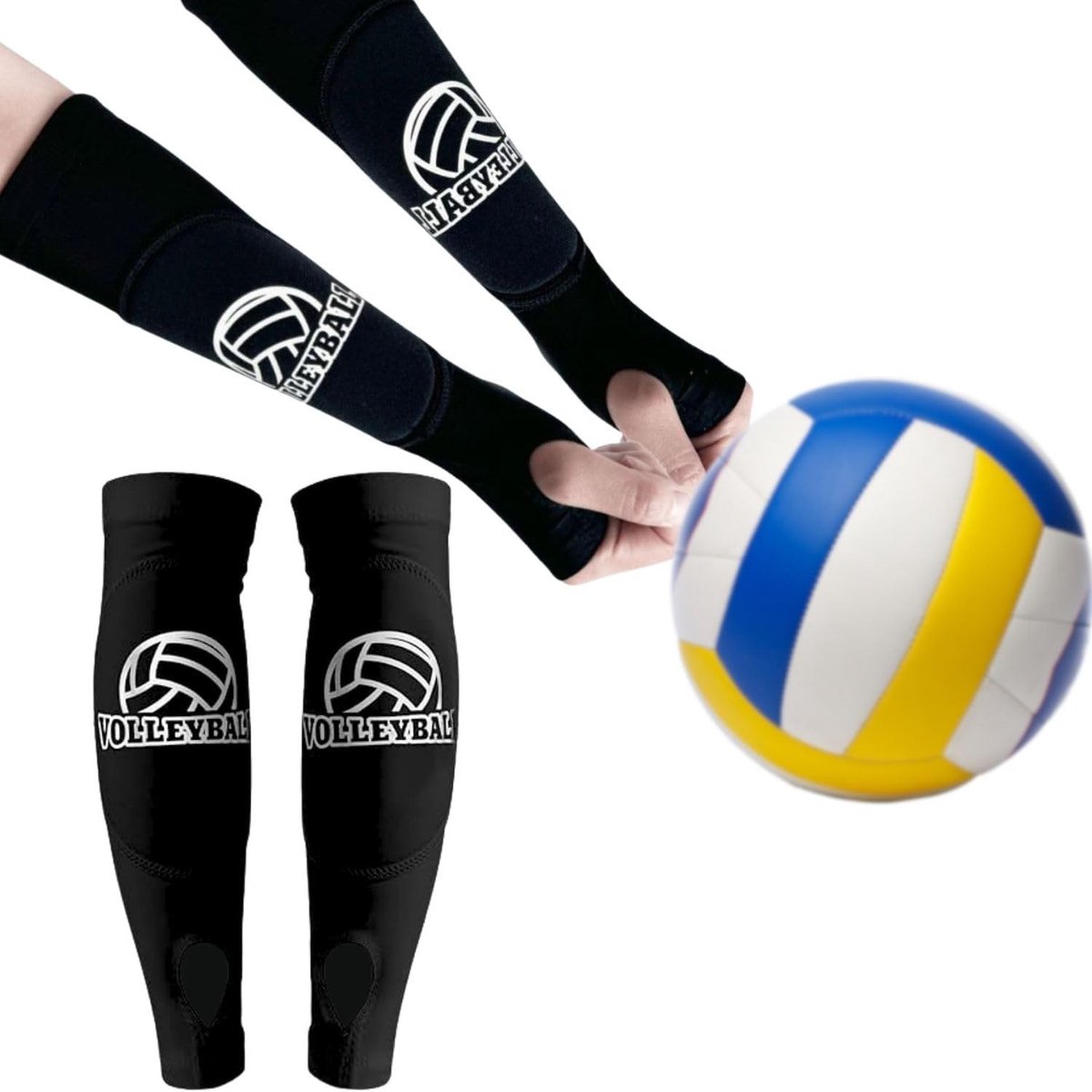 Volleyball Arm Covers met Kussen en Duimopening, Ademend en Beschermend voor Training, Competitie en Dagelijks Gebruik