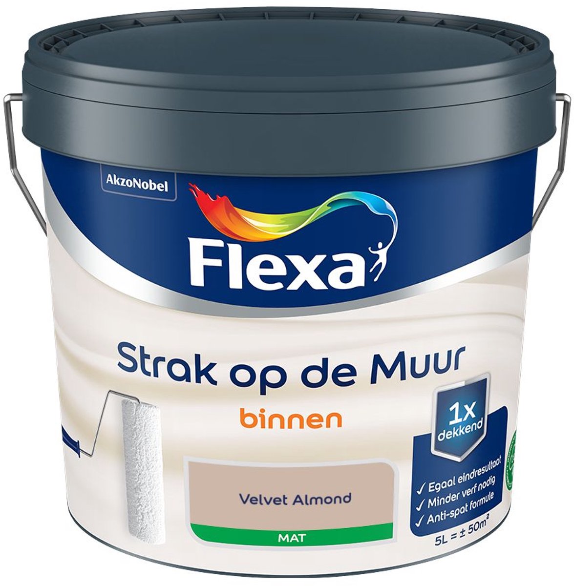 Flexa - Strak Op De Muur Binnen Mat - Velvet Almond - 5 L - Kleur Van Het Jaar 2027