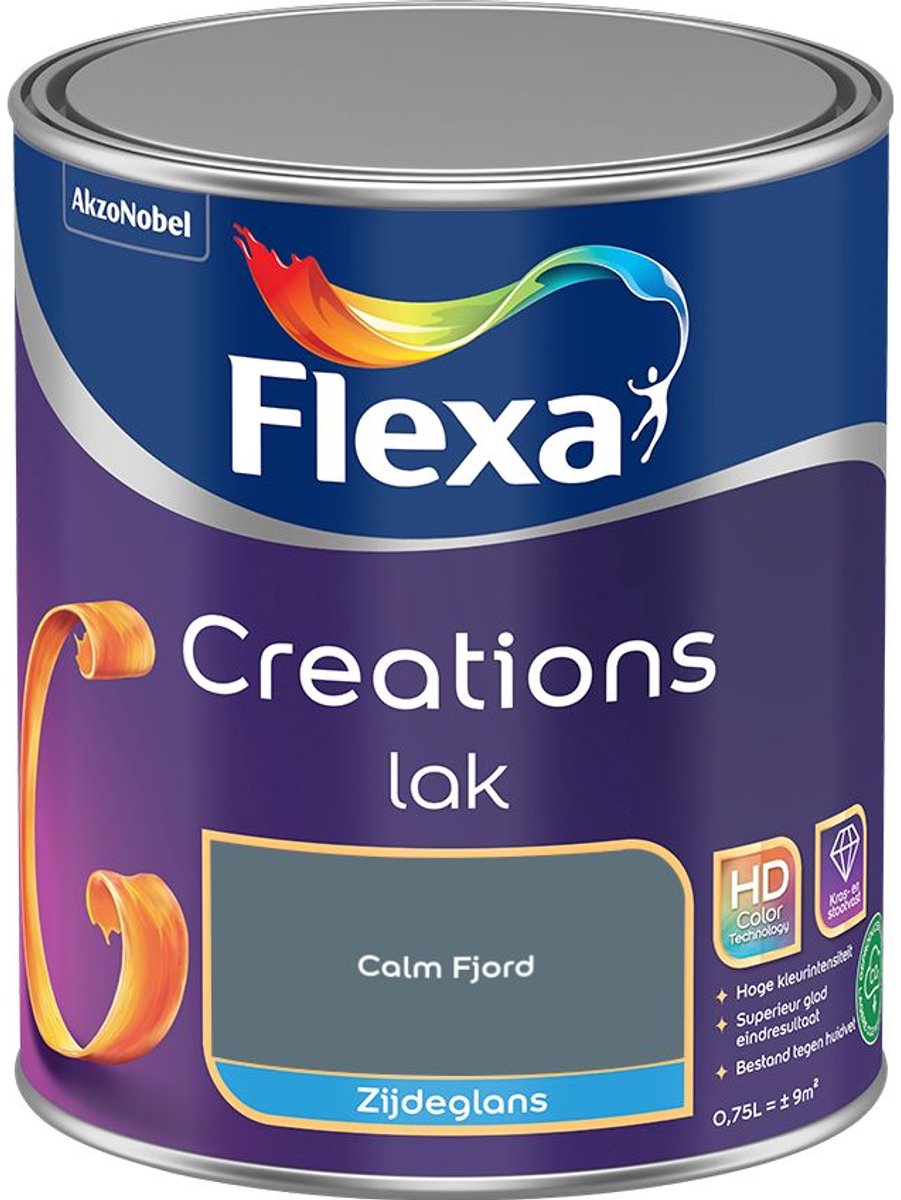 Flexa - Creations Lak Zijdeglans - Calm Fjord - 750 Ml - Kleur Van Het Jaar 2027