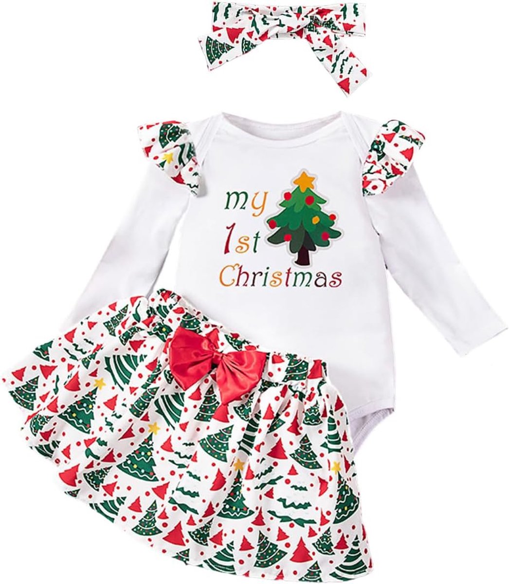 Kerstkleding voor pasgeborenen meisjes rok tutu set voor eerste Halloween