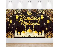 Achtergrondbanner voor Ramadan Vieringen met Decoratieve Ontwerpen en Groet
