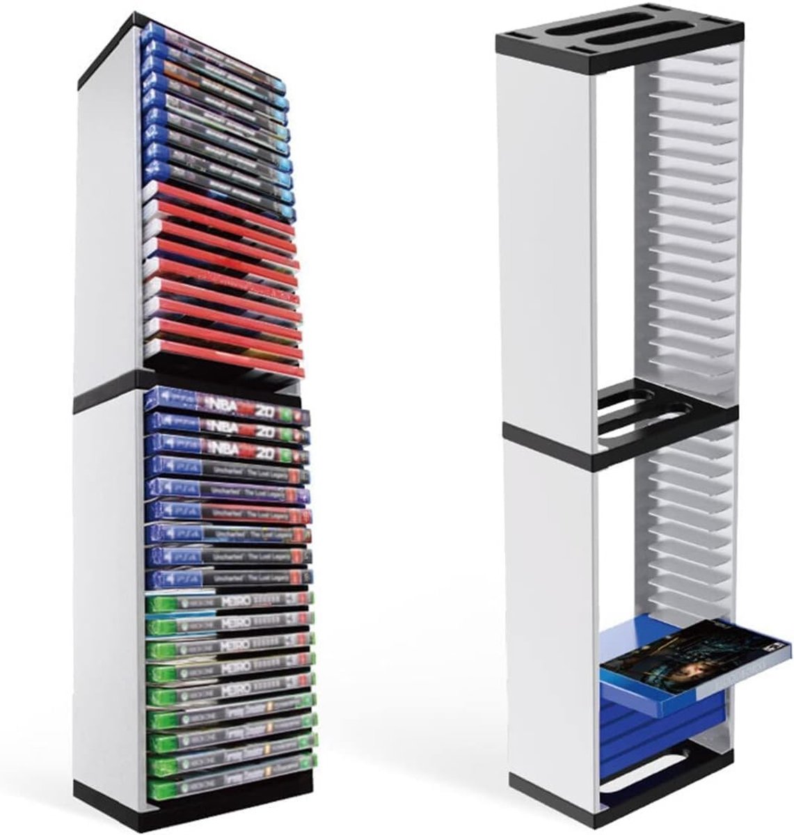 Game Storage Tower voor 36 Spellen - Opslagoplossing voor PS5, PS4, Xbox One en Blu-Ray Disks