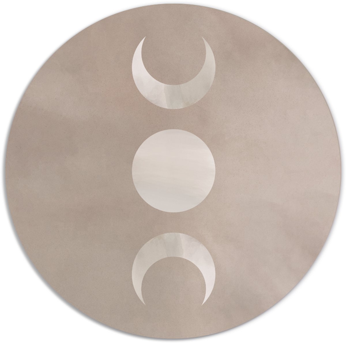 Label2X - Muurcirkel abstract maan - Ø 50 cm - Dibond - Multicolor - Wandcirkel - Rond Schilderij - Muurdecoratie Cirkel - Wandecoratie rond - Decoratie voor woonkamer of slaapkamer