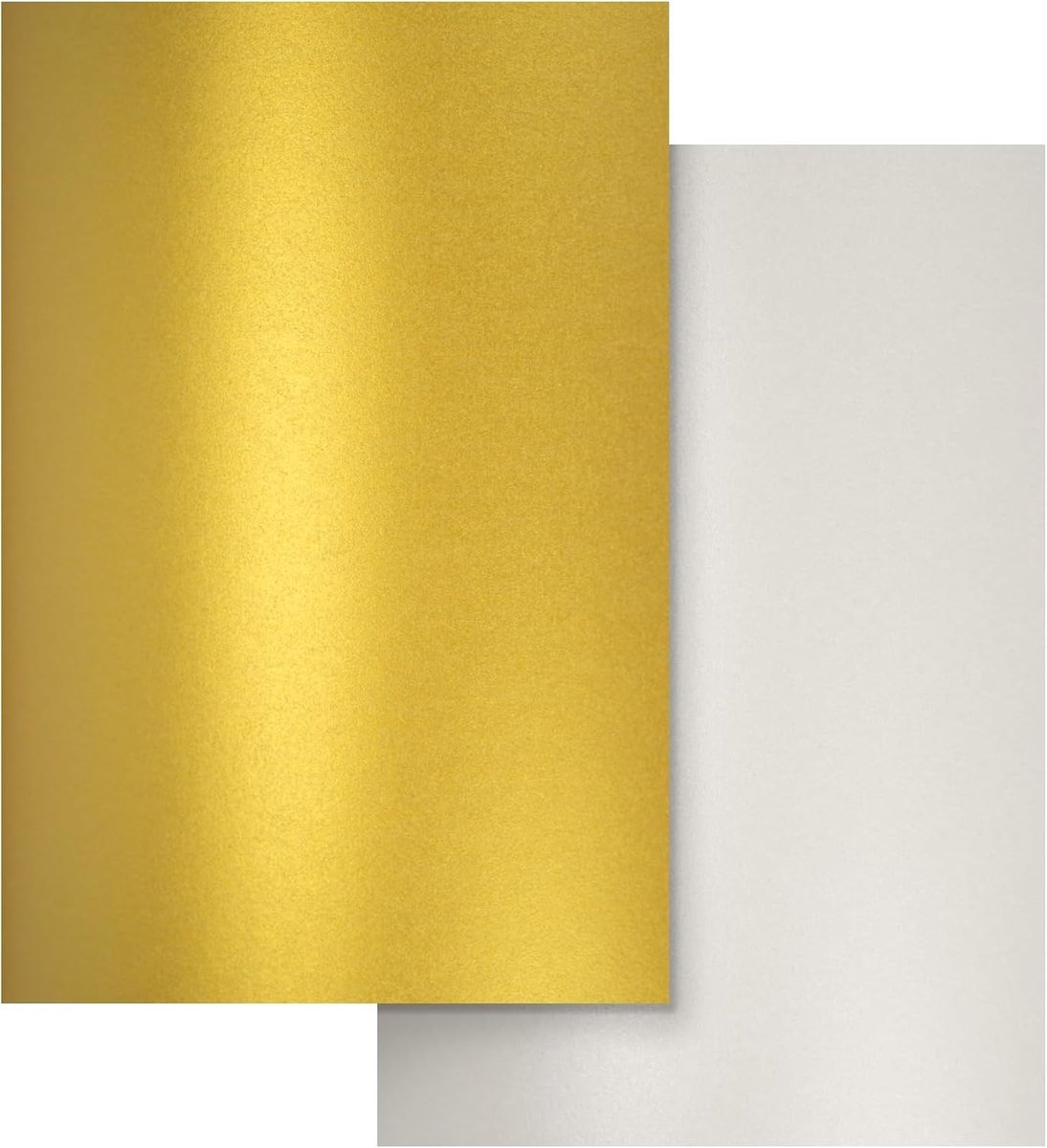 Mooi Glanzend A4 Papier in Moeder van Parel Wit en Goud - 120 g - Perfect voor Uitnodigingen, Bruiloften en Feestdagen