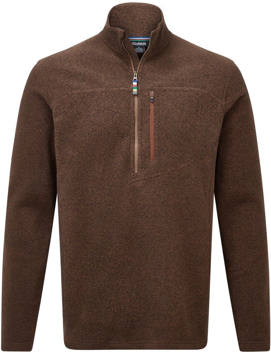 Sherpa Adventure Gear Rolpa Eco heren Quarter Zip Rathee Bruin