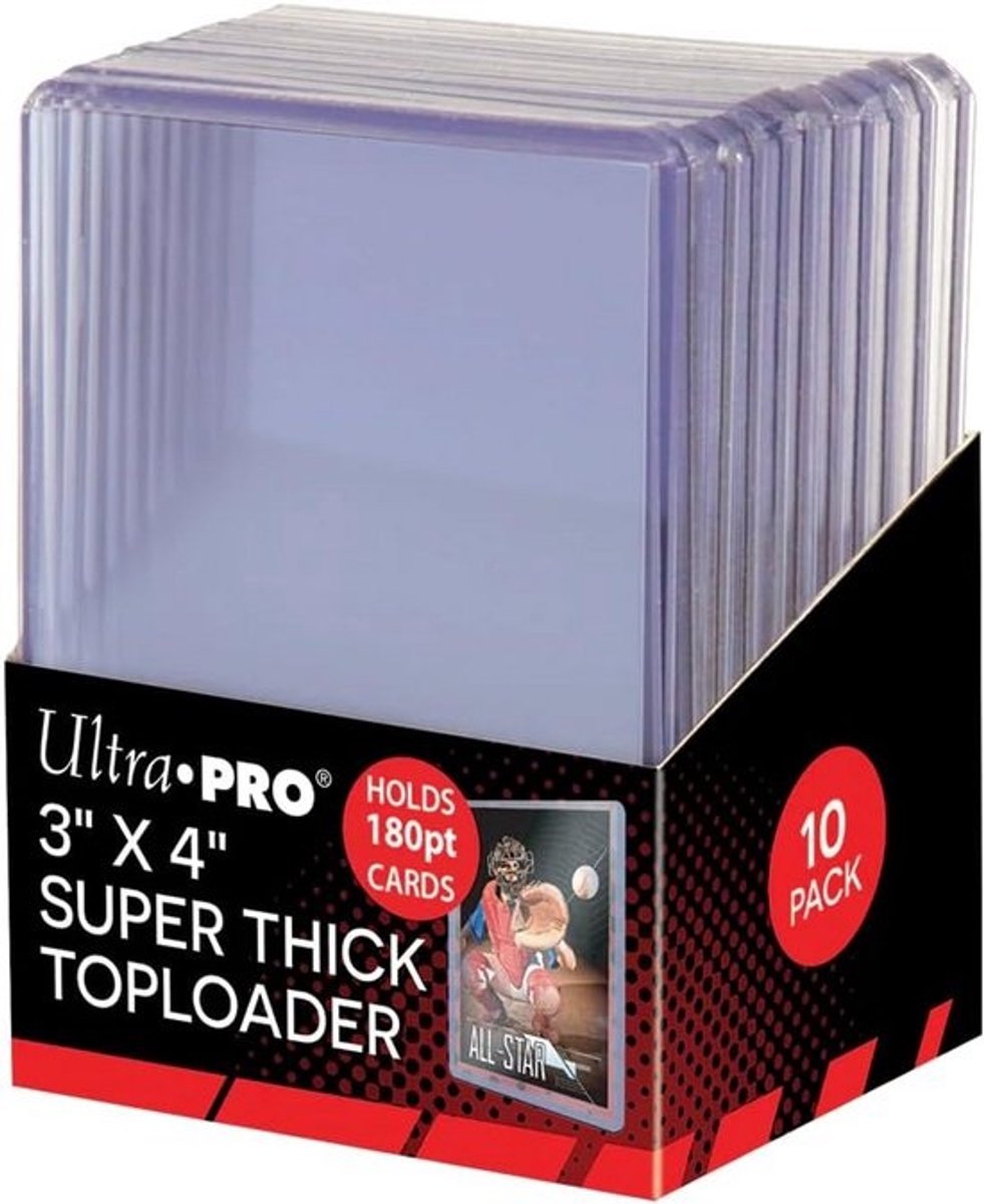 Super Thick Toploader voor Kaarten - 3" x 4" - 10 Stuks