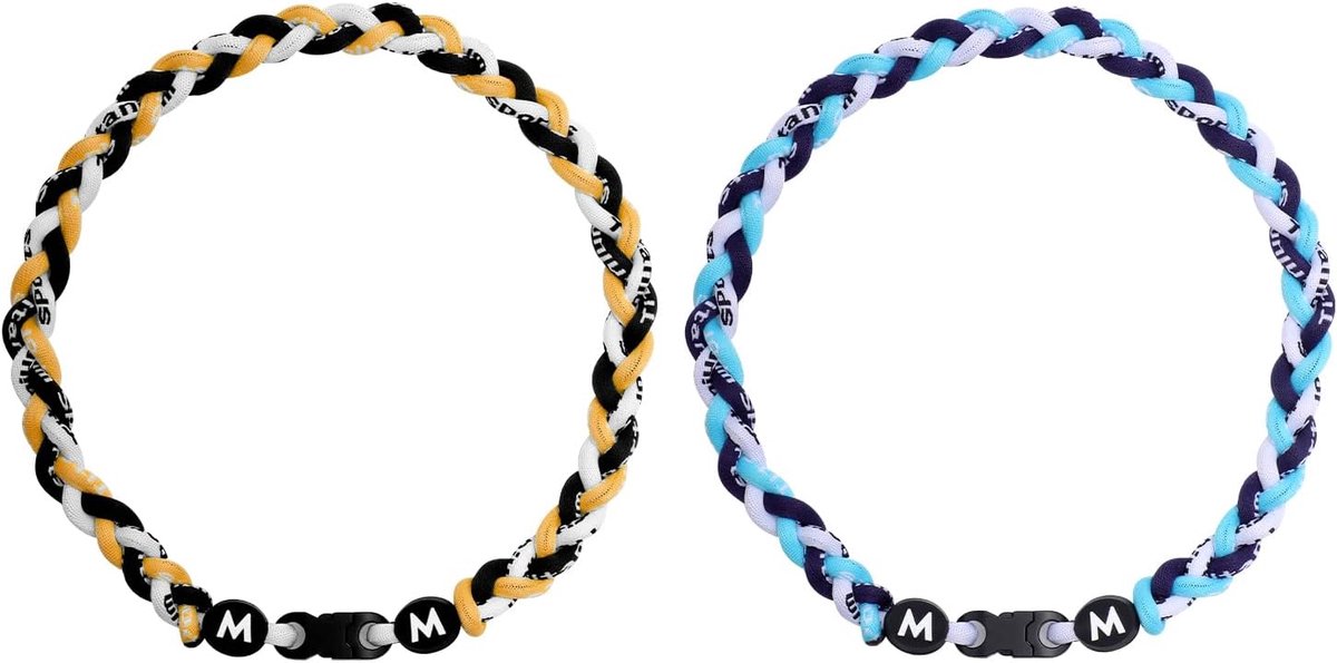 Sportketting baseball - 2 stuks - nylon gevlochten touw - tornado ontwerp - perfect voor fans en spelers - ShopVlot