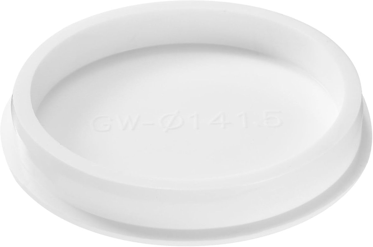1 stuk siliconen dop, rond, rubber, waterdicht, buisdoppen, eindkappen voor gat van 140 mm/5,51 inch, voor badkamerfles, wit