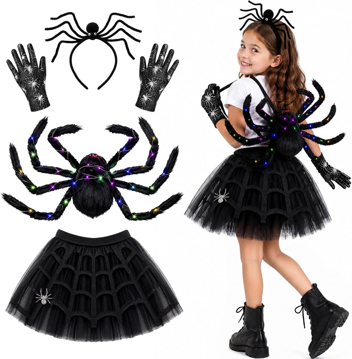 Spinnenweb tutu rok set
