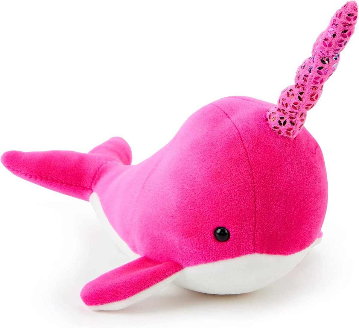 Co Knuffeldier, zacht, opgevuld, voor kinderen, narwal, pluche dier, 15 - 17 cm, safaridierencollectie, pluche teddy, voor pasgeborenen