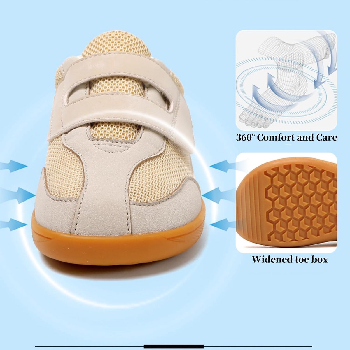 Minimalistische trailschoenen voor kinderen, uniseks, ademend en antislip, maat 25-37