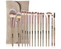 Makeup Brushes - Professionele Make-upkwasten - 15-delige Set met Makeup Tas - Hoogwaardige Synthetic Brushes - Geschikt voor Dagelijks G