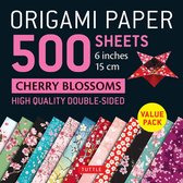 Origami Paper 500 sheets Cherry Blossoms 6 inch 15 cm Tuttle Origami Paper HighQuality DoubleSided Origami Sheets Printed with 12 Different for 6 Projects Included Stationery