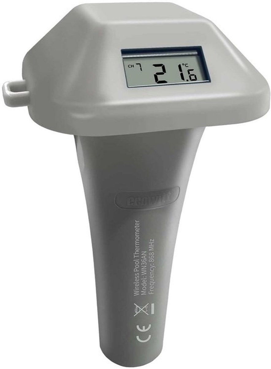Zwembad Thermometer - Drijvende Meter - Water Temperatuur - Draadloze Verbinding - 9x8.5x15.5cm - Wit