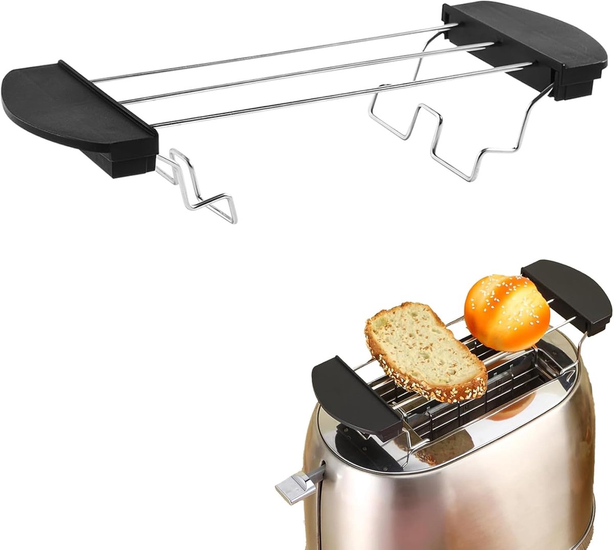 roestvrij staal, broodjesopzetstuk voor broodrooster