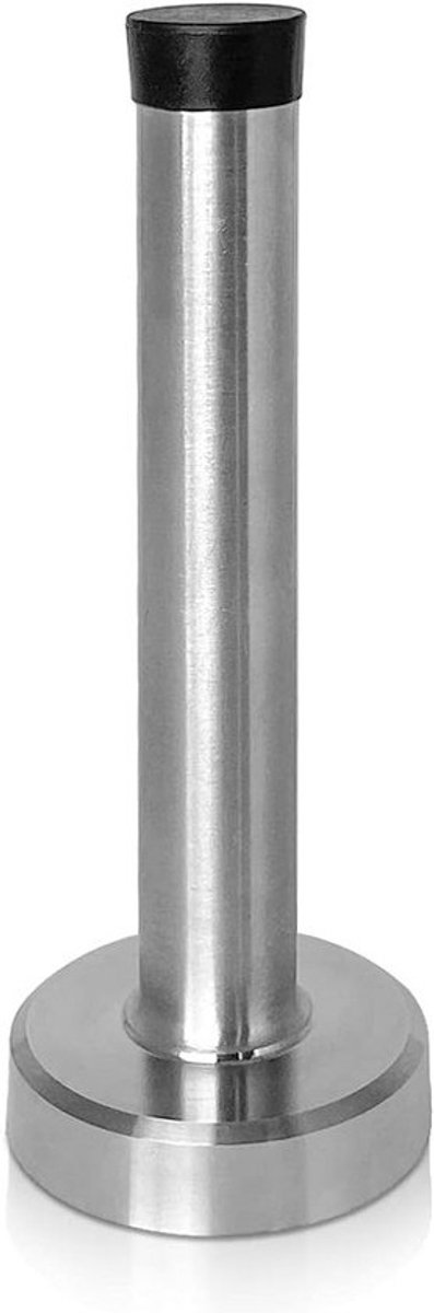 Stevige RVS Deurstopper met Rubberen Tip voor Wandbescherming