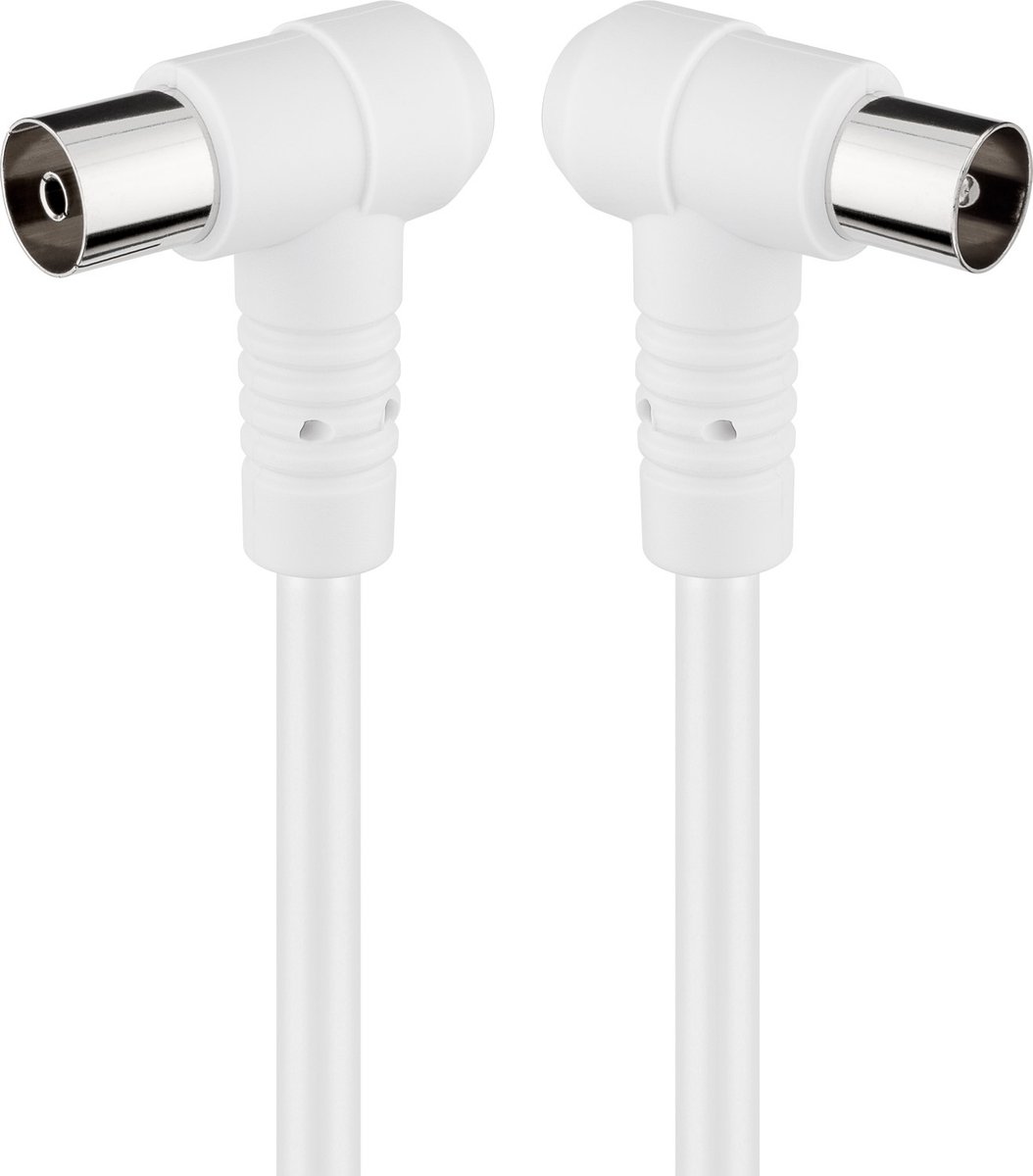Goobay Angled Antenna Cable (80 dB), Double Shielded 1.5 m