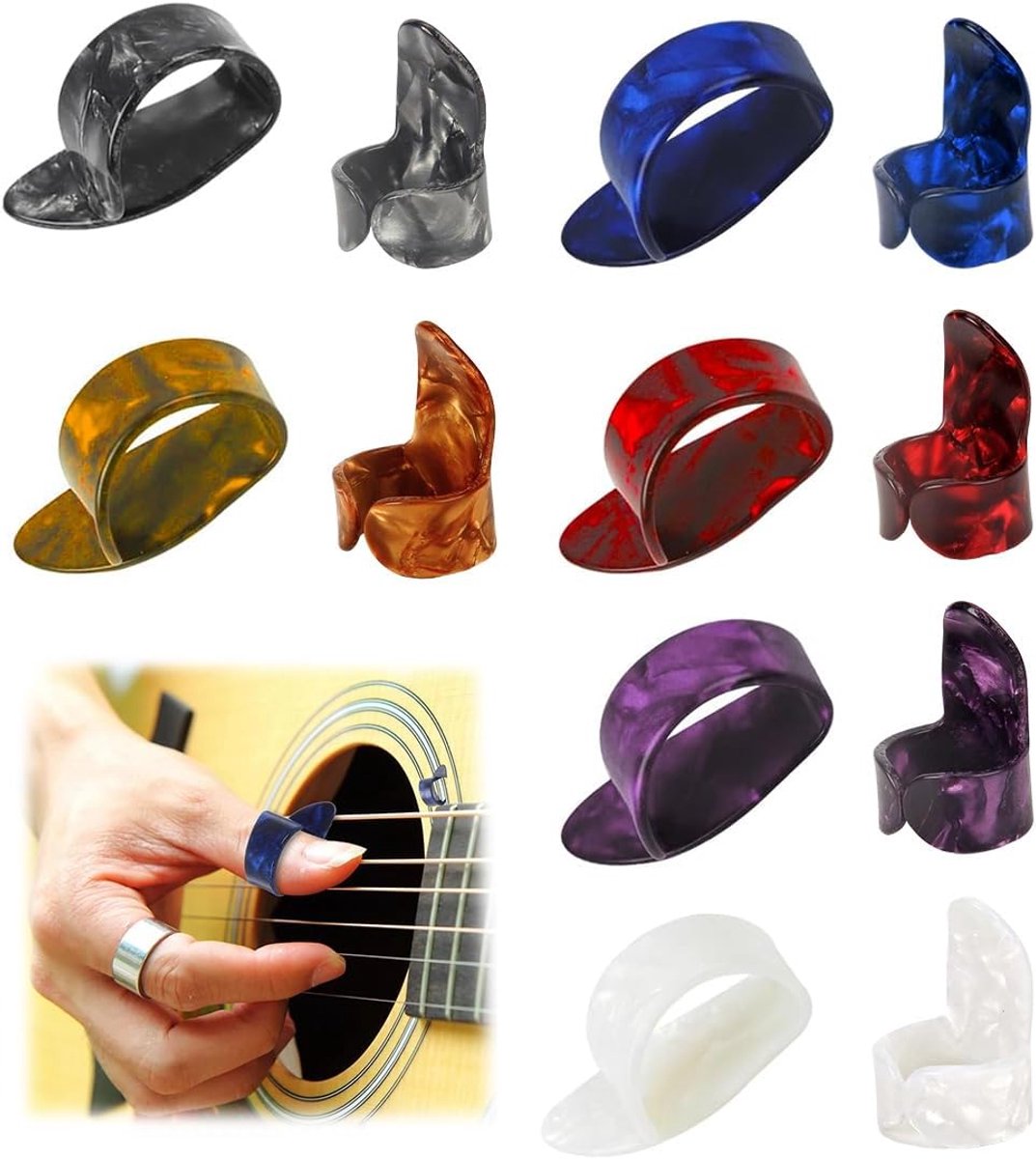 Plectrums, gitaarplectrums, gitaarplectrums voor gitaar, elektrische gitaar, basgitaar, vingerplectrums van celluloid