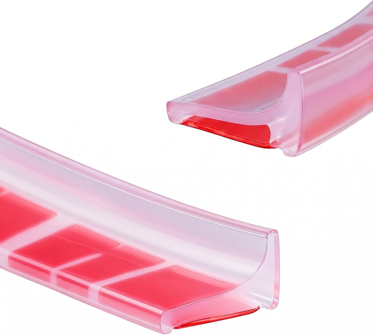 Douche, 200 cm siliconen douchestrip voor frameloze douchedeur en glazen deur, zelfklevende waterblokkeringsstrip voor natte en droge scheiding, afdichtlip & rubberen afdichting voor
