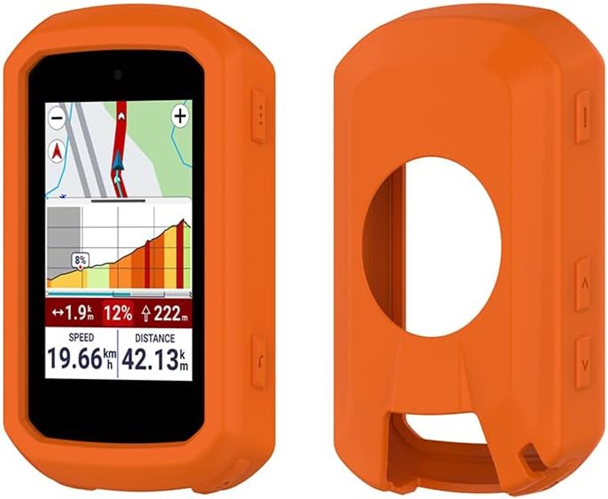 Case voor Garmin Edge 850/Edge 550, Anti-shock Zacht Silicone Beschermhoesje, Licht Gewicht-Oranje