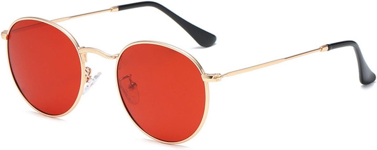 Ronde gepolariseerde zonnebril dames heren vintage super licht metalen montuur glazen retro mode bril voor rijden vissen