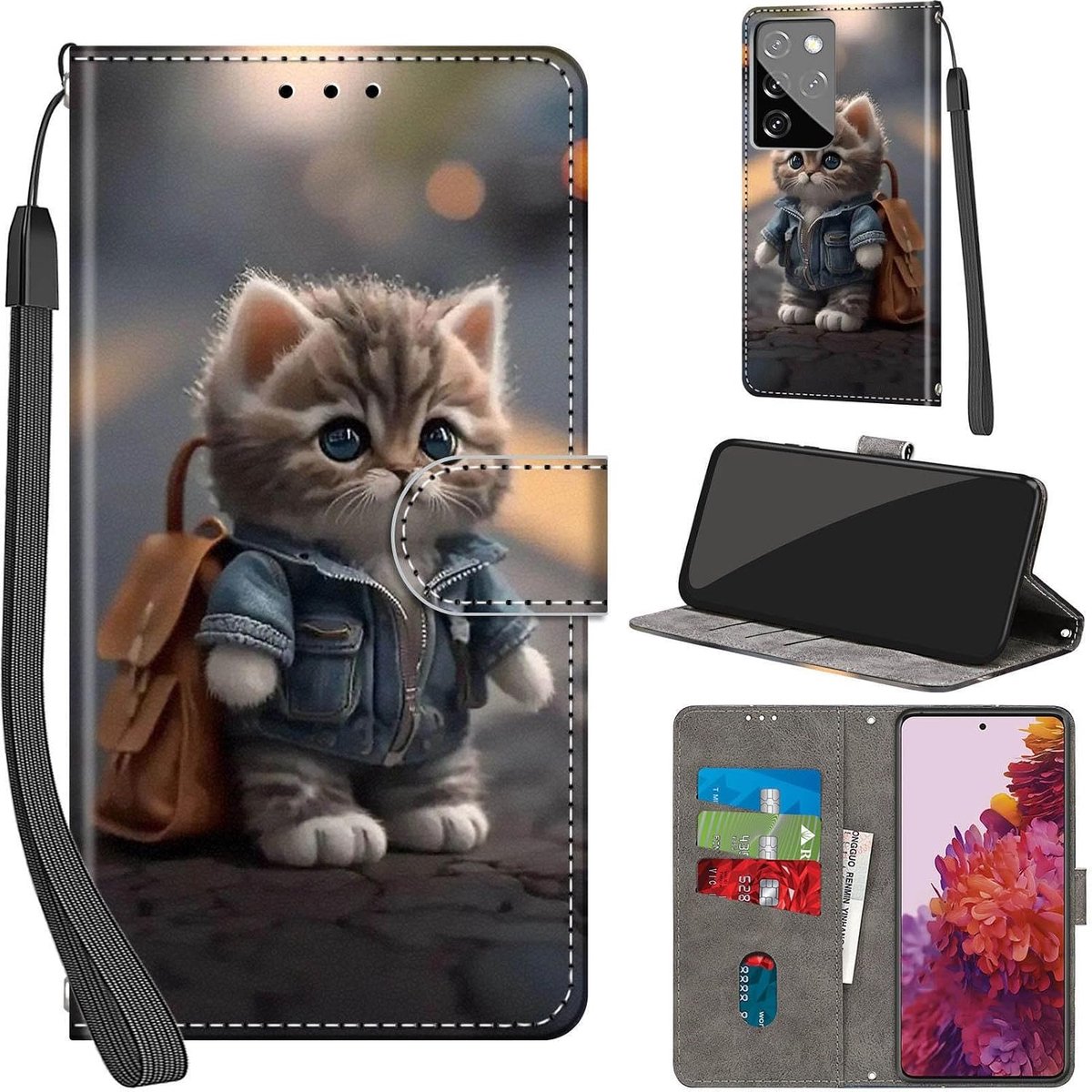 Hoesje voor Samsung Galaxy S21 Ultra, Kat
