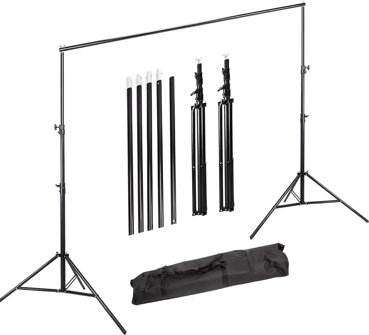 Foto Video Studio 3x3.6m Heavy Duty Achtergrond Stand Aluminium Achtergrond Ondersteuning Systeem Kit met Draagtas voor Fotografie Mousseline Achtergrond, Papier Achtergrond, Achtergrond Screen Panel
