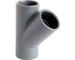 Pijpverbinding PVC U met Hoek van 45° Ø 25 mm Gebruikt voor Het Verbinden van Drie Pijpen met Lijm - Garantie 10 Jaar - MONTERAL