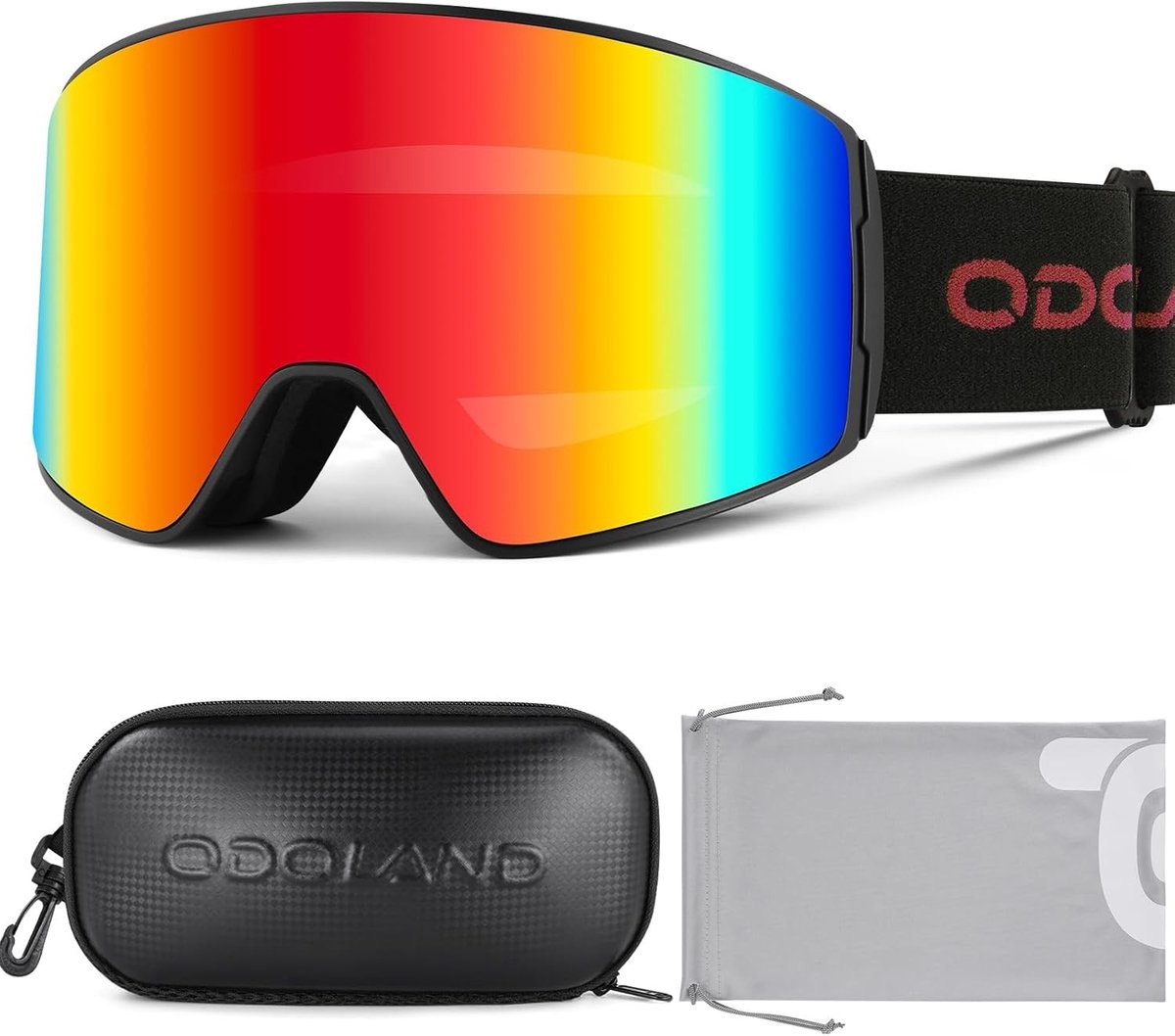 Ski Goggles Set met Opbergdoos, Brede Kijkhoek, Anti-condens en UV-bescherming, Geschikt voor Mannen en Vrouwen, Perfect voor Helmets en Wintersport