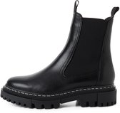 Tamaris dames chelsea boot leren laarzen enkellaars vrouwen leer zwart