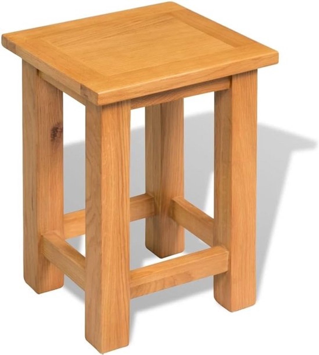 Bijzettafel - Salontafel Tafeltje - Woonkamer Decoratie - Massief Eikenhout - 37 cm Hoog - Bruin