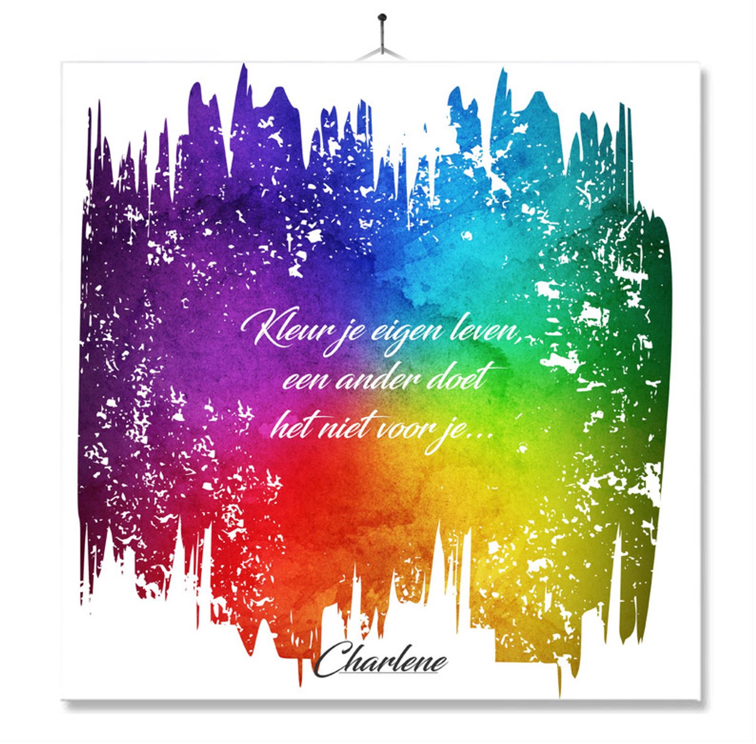 MC Living spreuktegel Multi-Color
