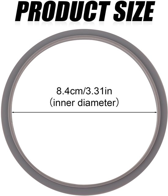 Blenderpakkingen - 4 stuks - Siliconen - 8,4 cm — afbeelding 5