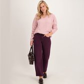 Je m'appelle Dames Broek Barrel fit Met stretch - Paars - Maat XL
