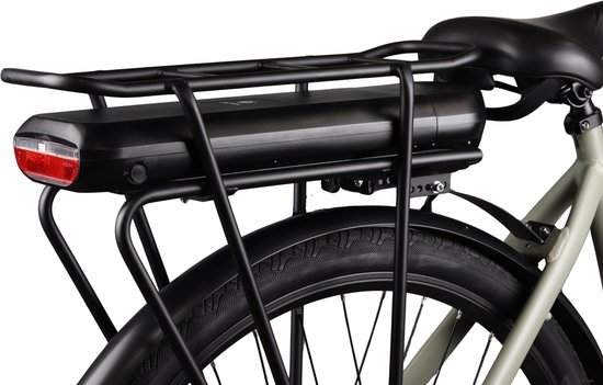Crown Los Angeles - Elektrische stadsfiets - Elektrische damesfiets - Achterwielmotor - Hydraulische schijfremmen - 28 inch - 52 cm - Mat Zwart — afbeelding 2