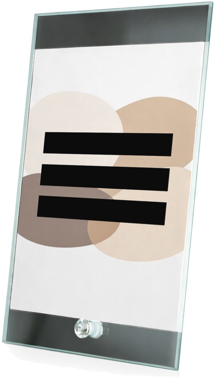 Mr Cadeautjes Glasframe 15 x 23 - design Een minimalistische quote-poster met brede, zachte boogvorme | cadeau Wit