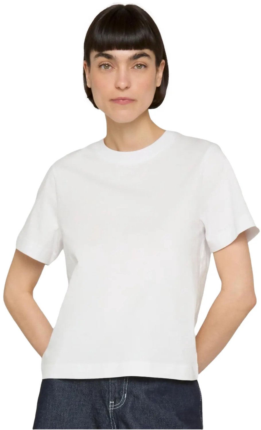 T-shirt dames Urban Classics Basic Boxy Wit