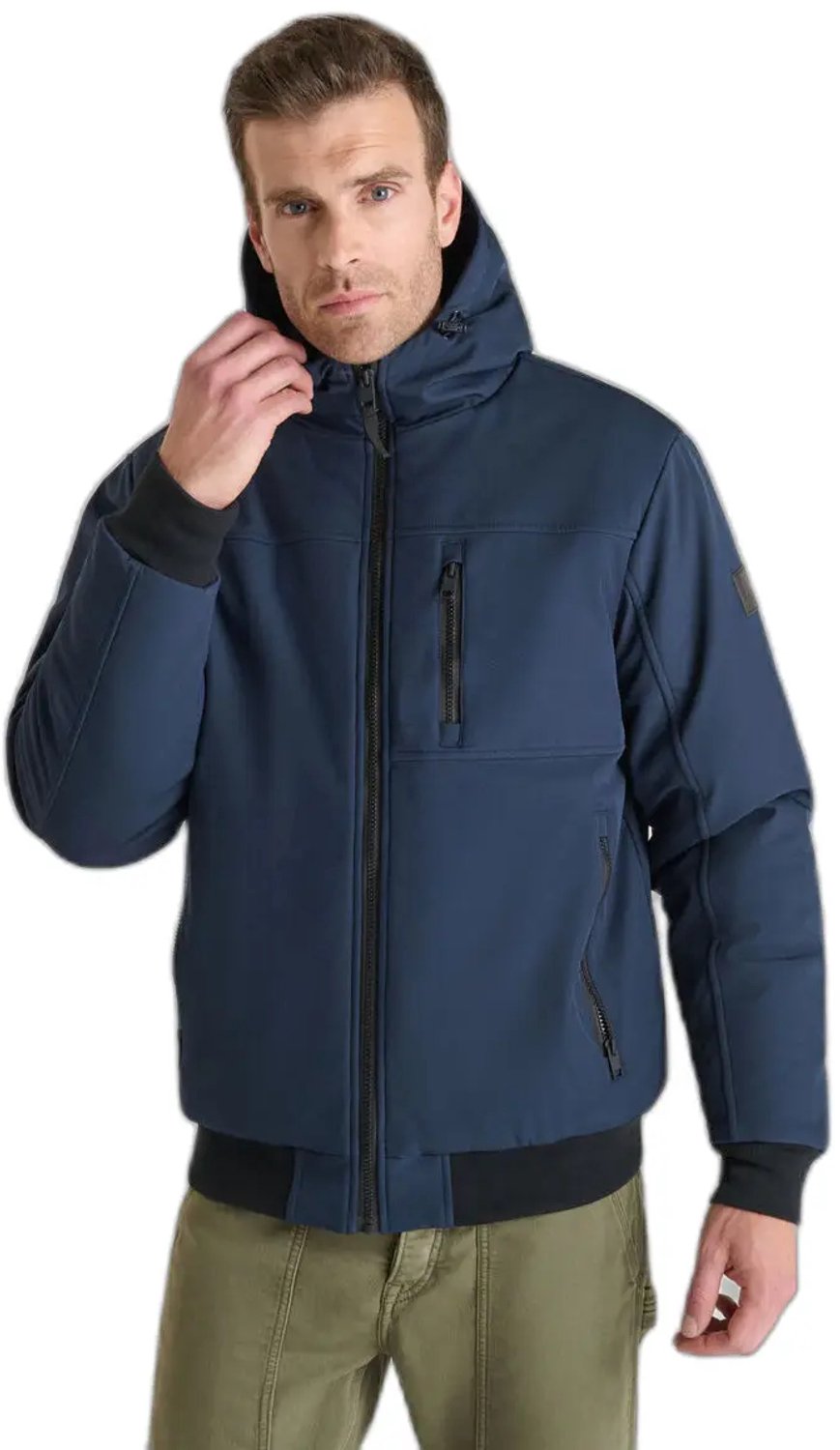 Hooded jacket Le Temps des cerises Boma Blauw