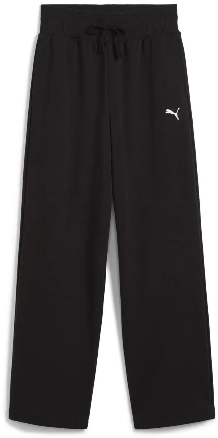 Meisjes joggingbroek met brede pijpen Puma Essentials Relaxed Zwart