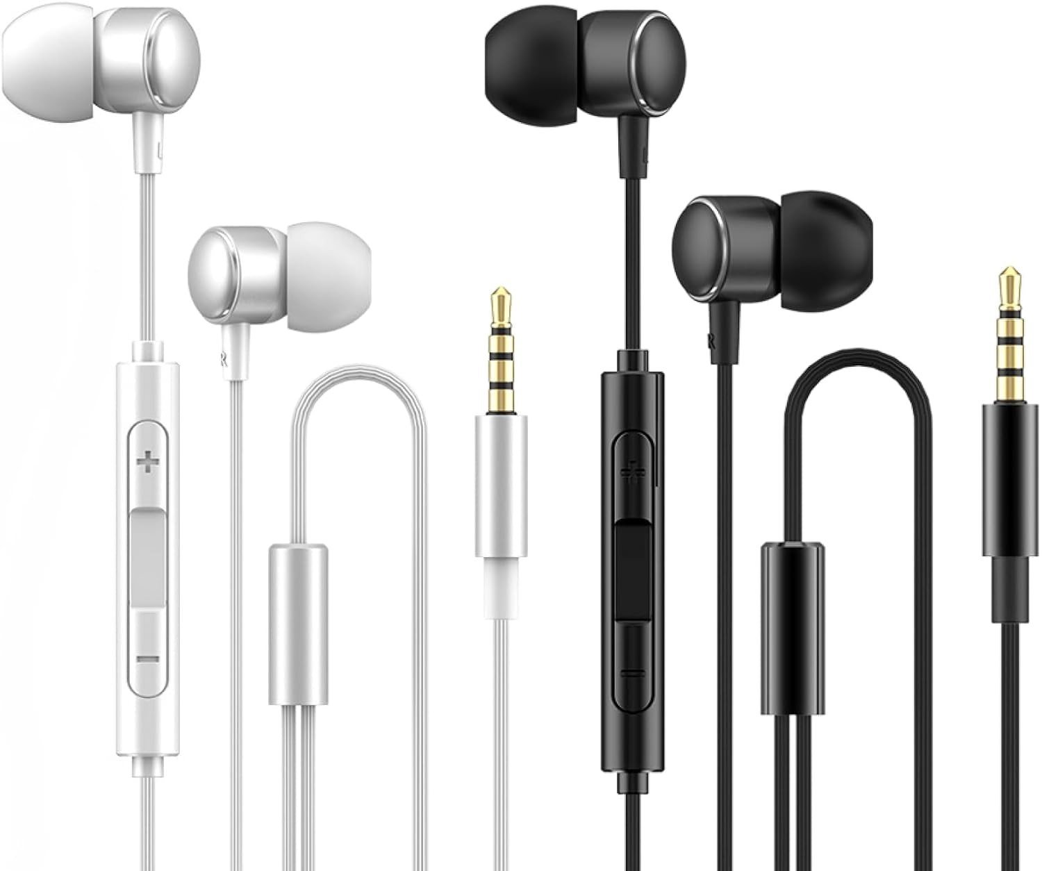 Bedrade Hoofdtelefoon - Zwart - In-Ear met Microfoon en Actieve Geluidsisolatie - Voor Smartphones en PC
